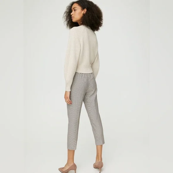 Babaton Conan Check Pants Size 2 Brown Plaid Slim Ankle Trouser Aritzia - Picture 8 of 12